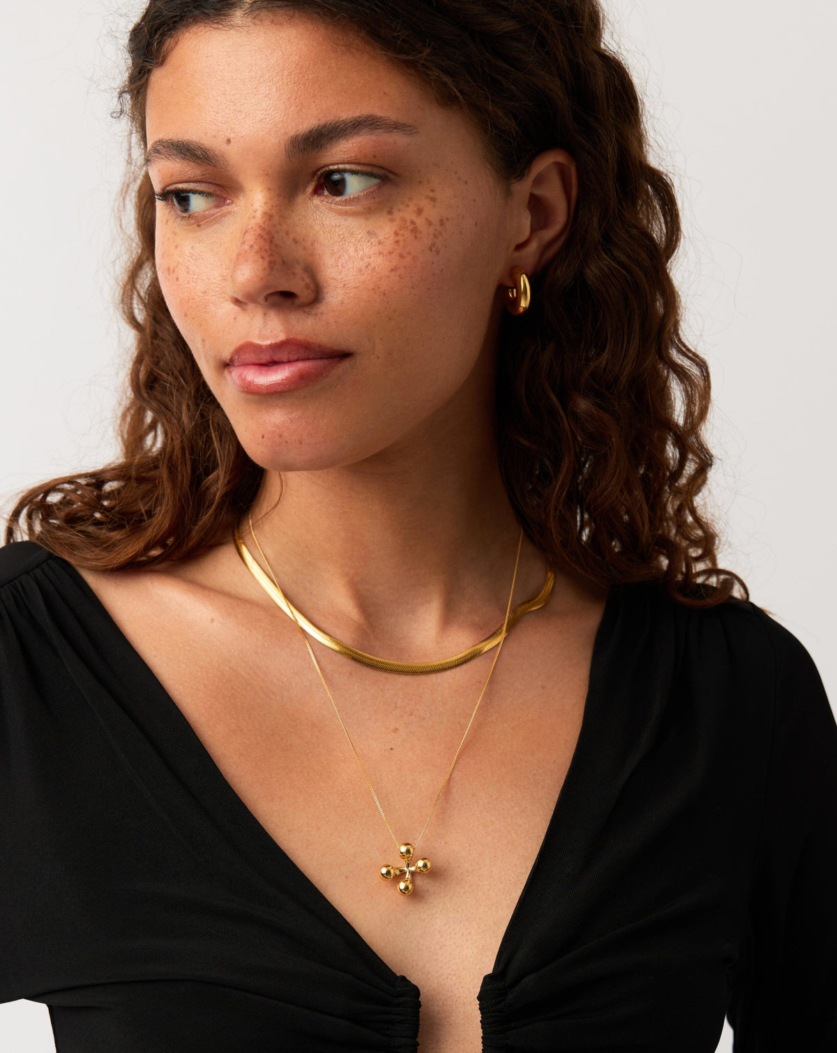Atom Large Pendant Necklace | 18ct Gold Plated