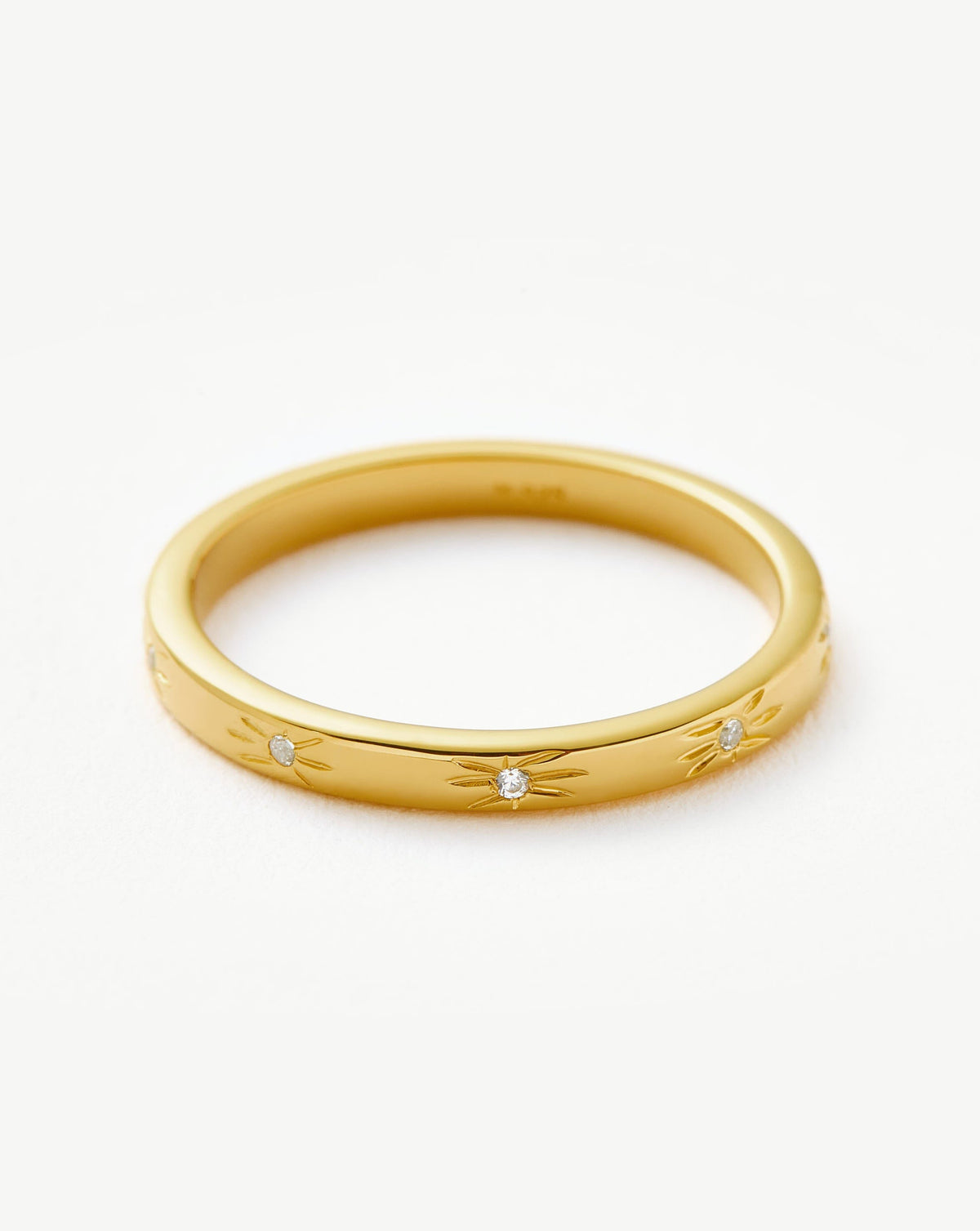 Interstellar Star Studded Stacking Ring | 18ct Gold Vermeil