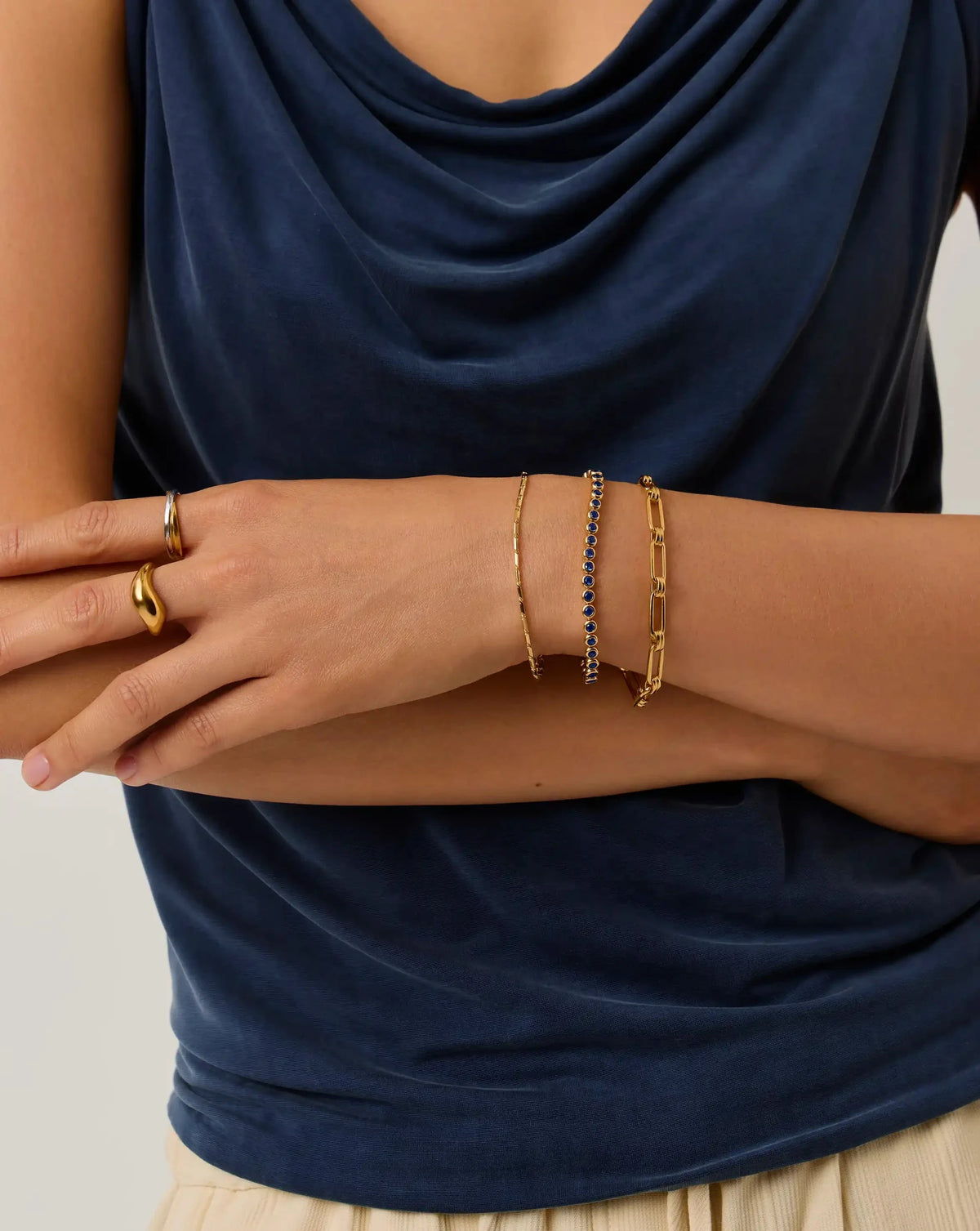 Lucy Williams Horizon Link Chain Bracelet | 18ct Gold Vermeil