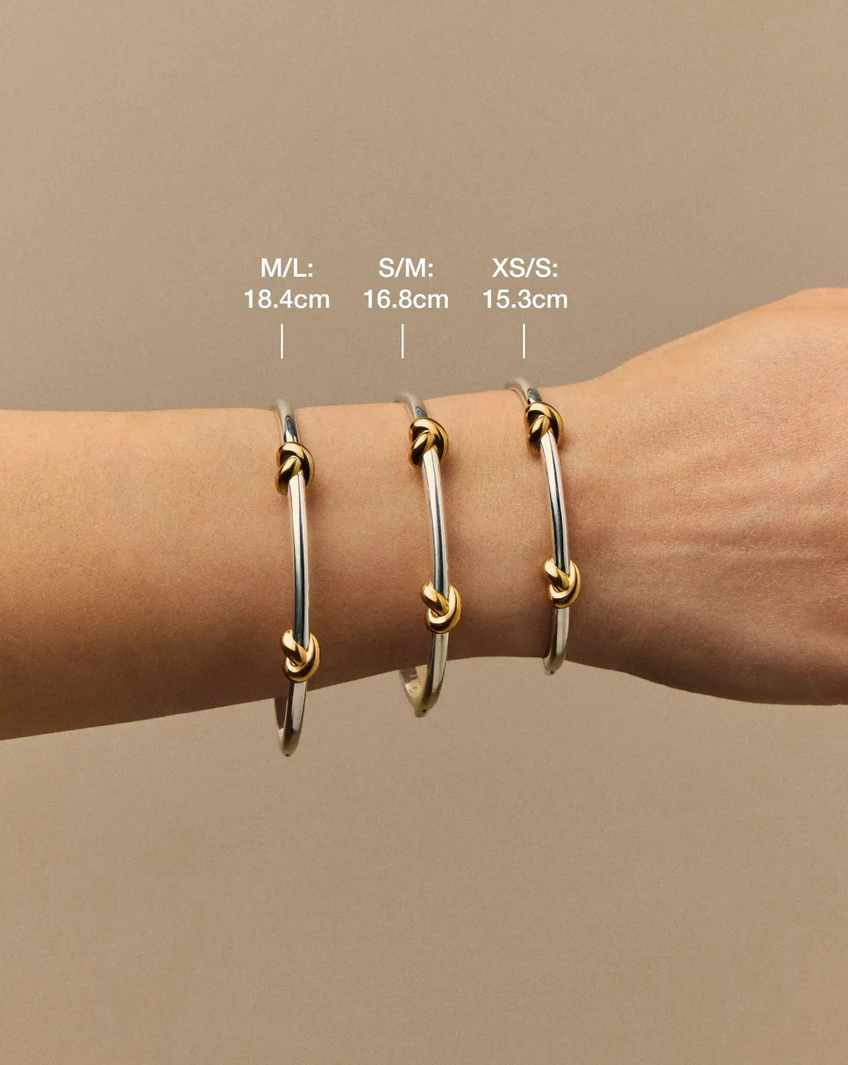 Lucy Williams Knot Hinged Bangle | Mixed Metal
