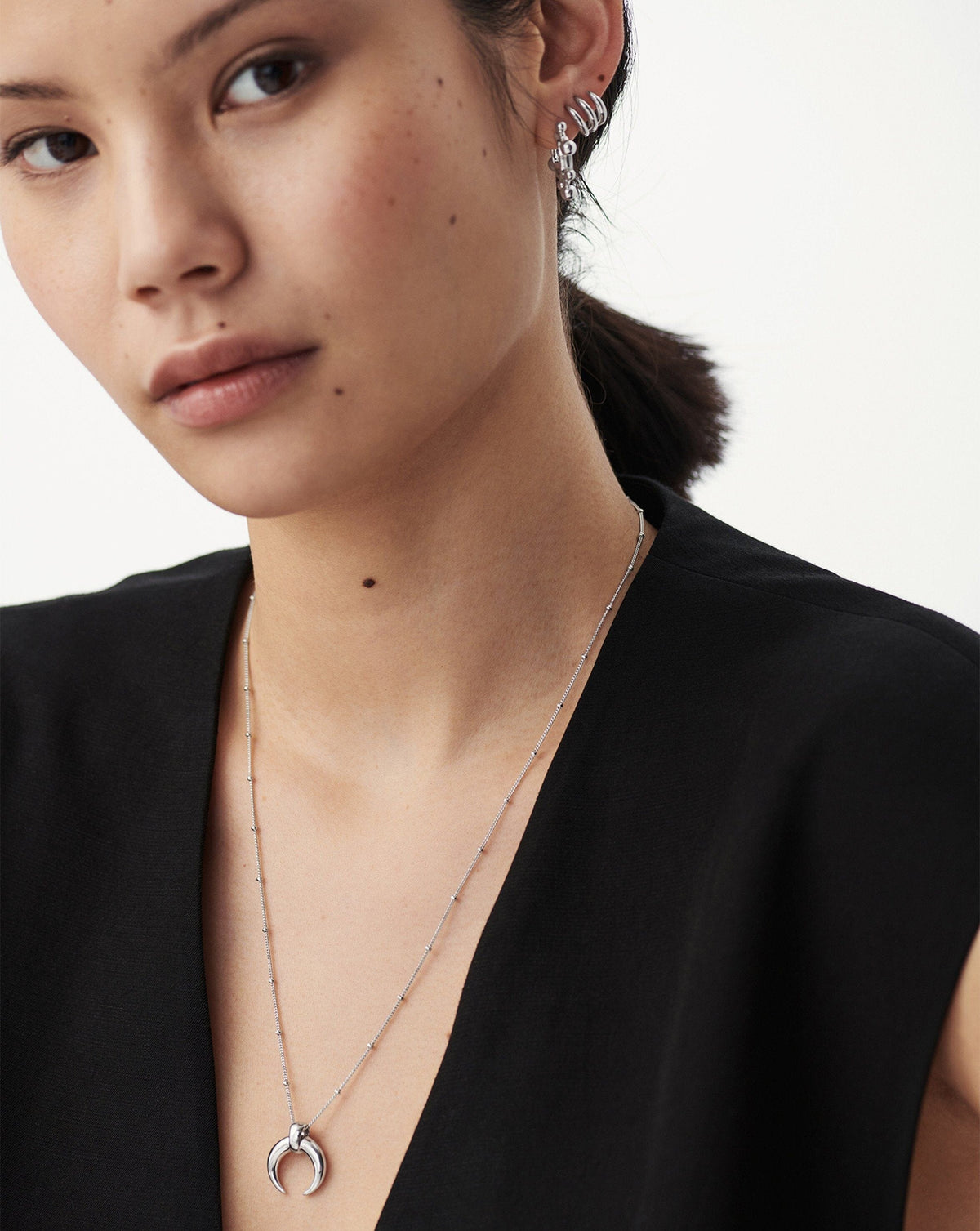 Lucy Williams Large Horn Pendant Necklace