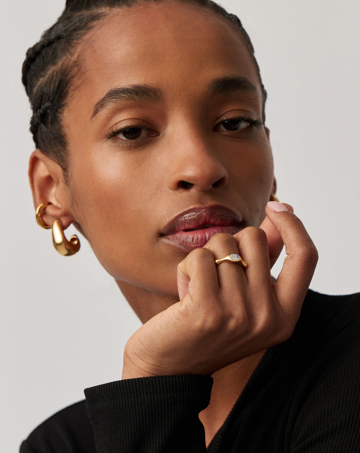 Magma Gemstone Stacking Ring | 18ct Recycled Gold Vermeil on Recycled Sterling Silver
