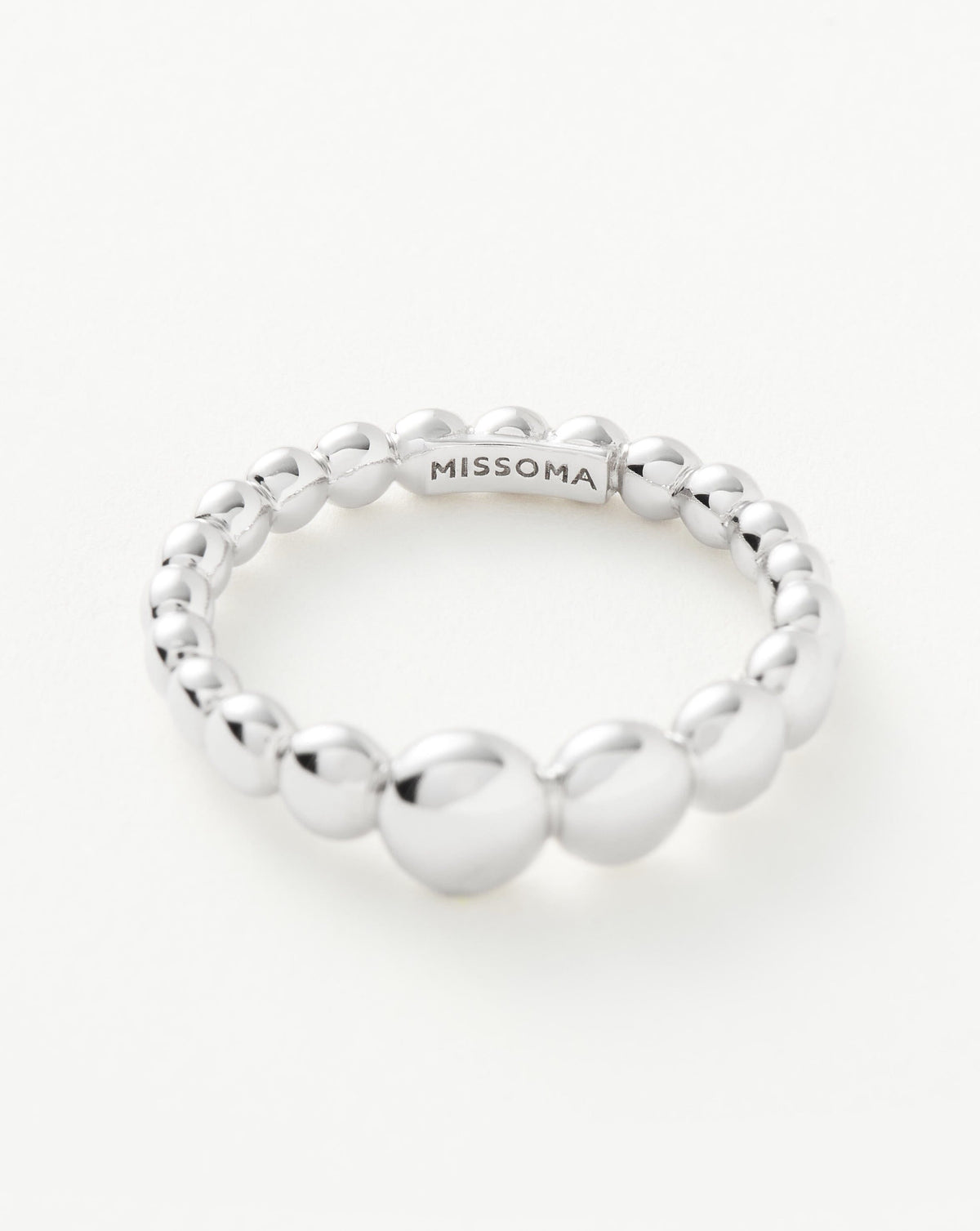 Beaded Stacking Ring | Sterling Silver