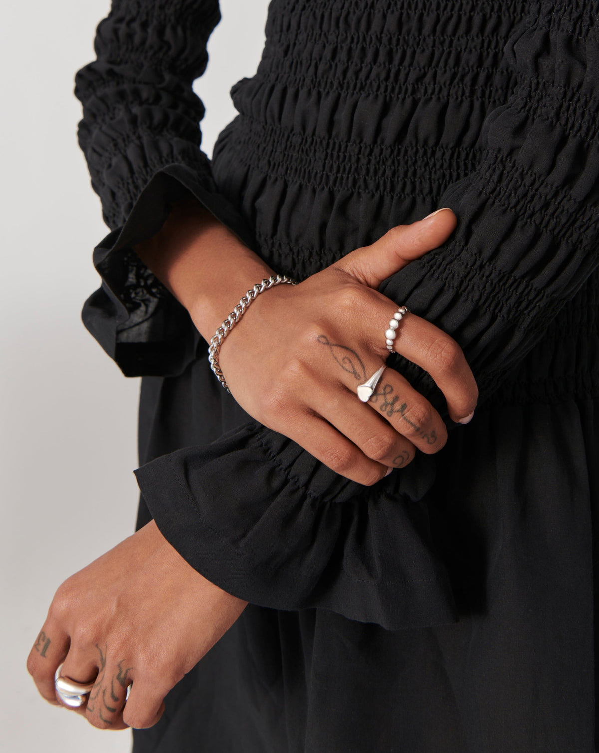 Beaded Stacking Ring | Sterling Silver