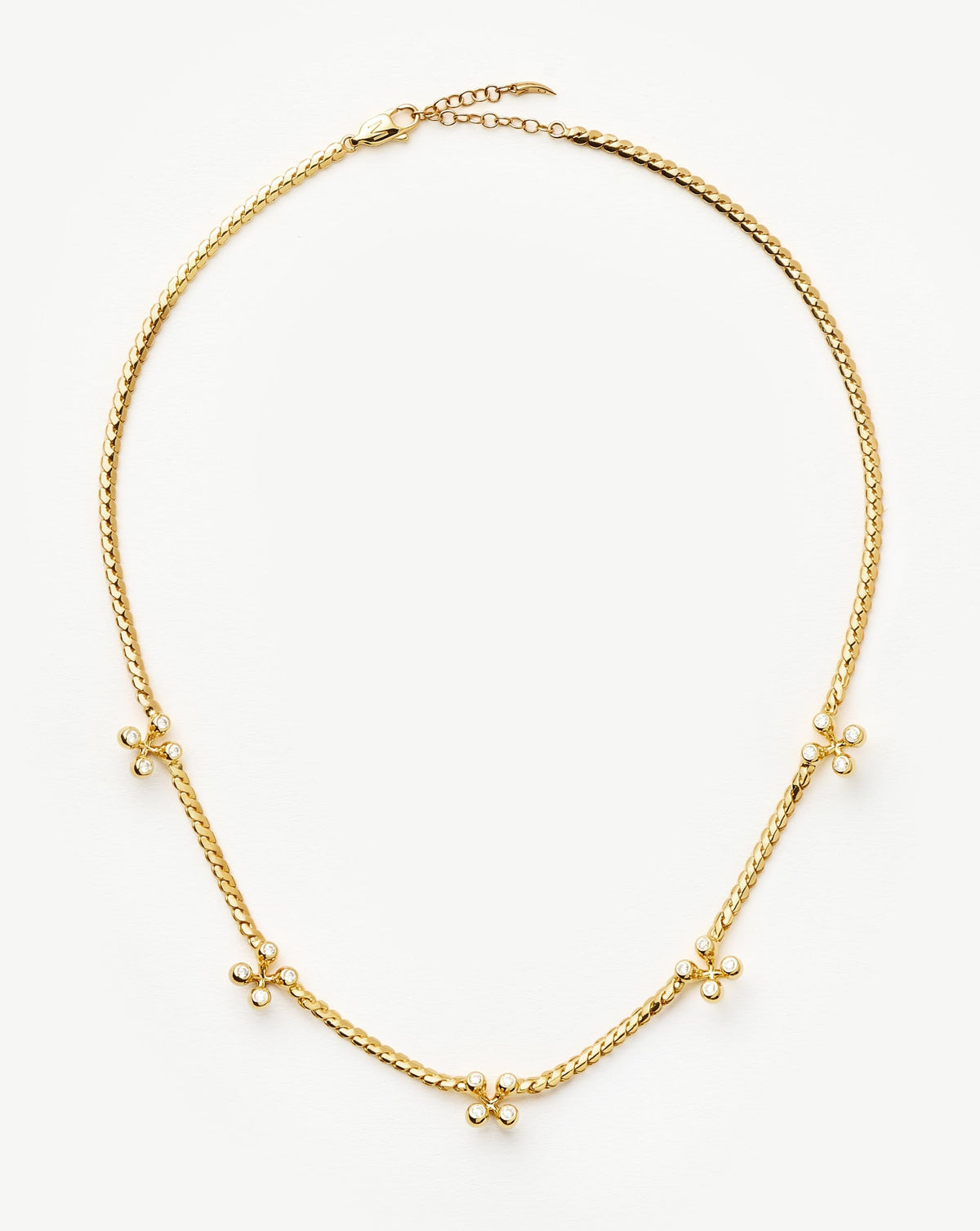 Atom Charm Necklace | 18ct Gold Plated Cubic Zirconia