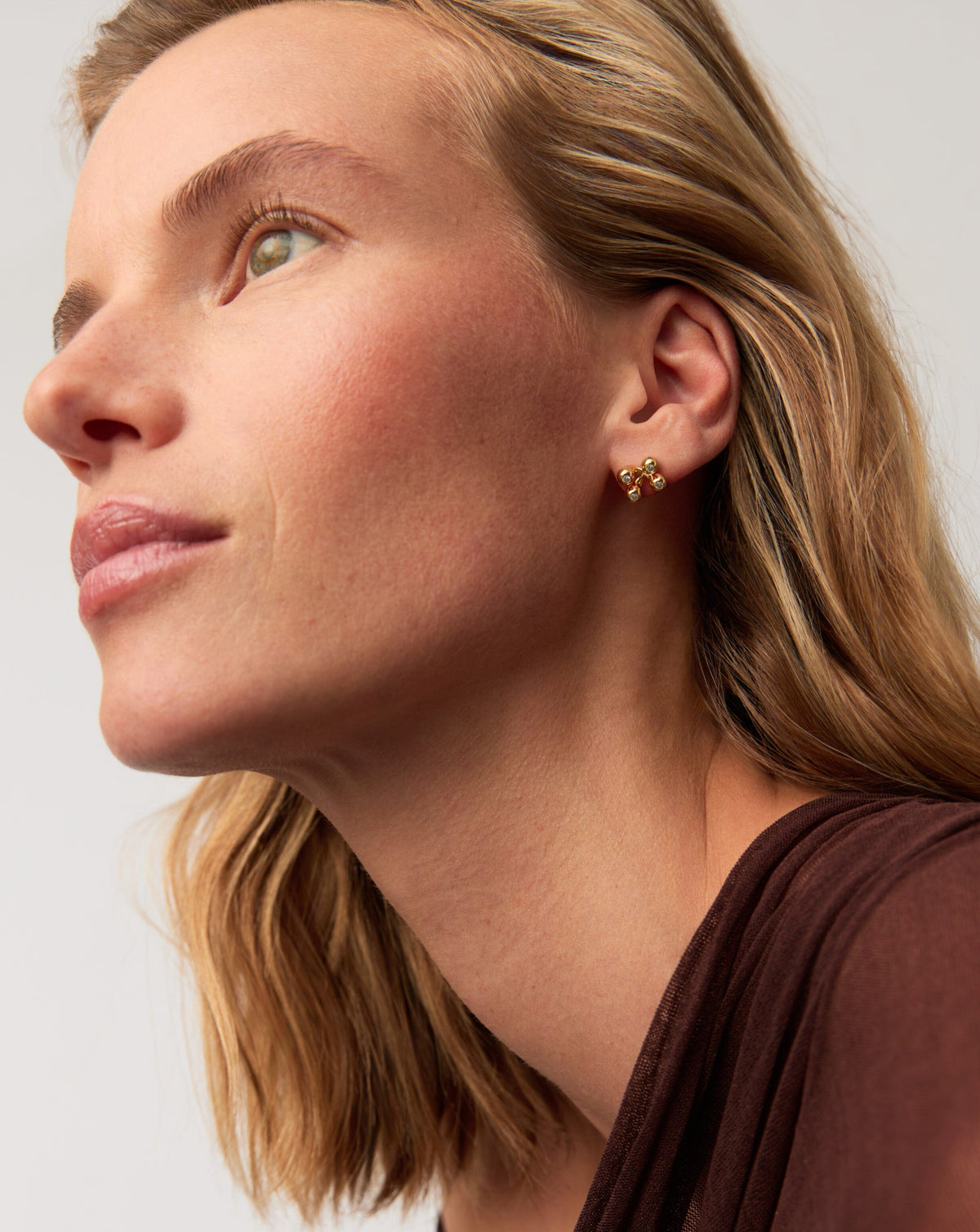 Atom Stud Earrings | 18ct Gold Vermeil
