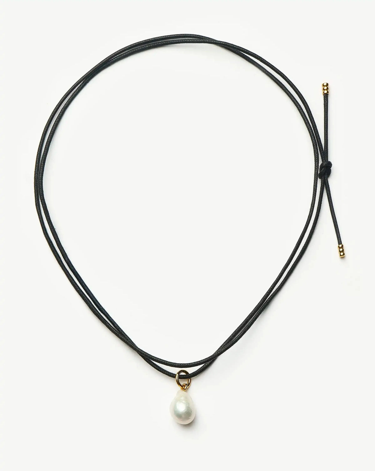 Baroque Pearl Cord Necklace | 18ct Gold Vermeil/Pearl