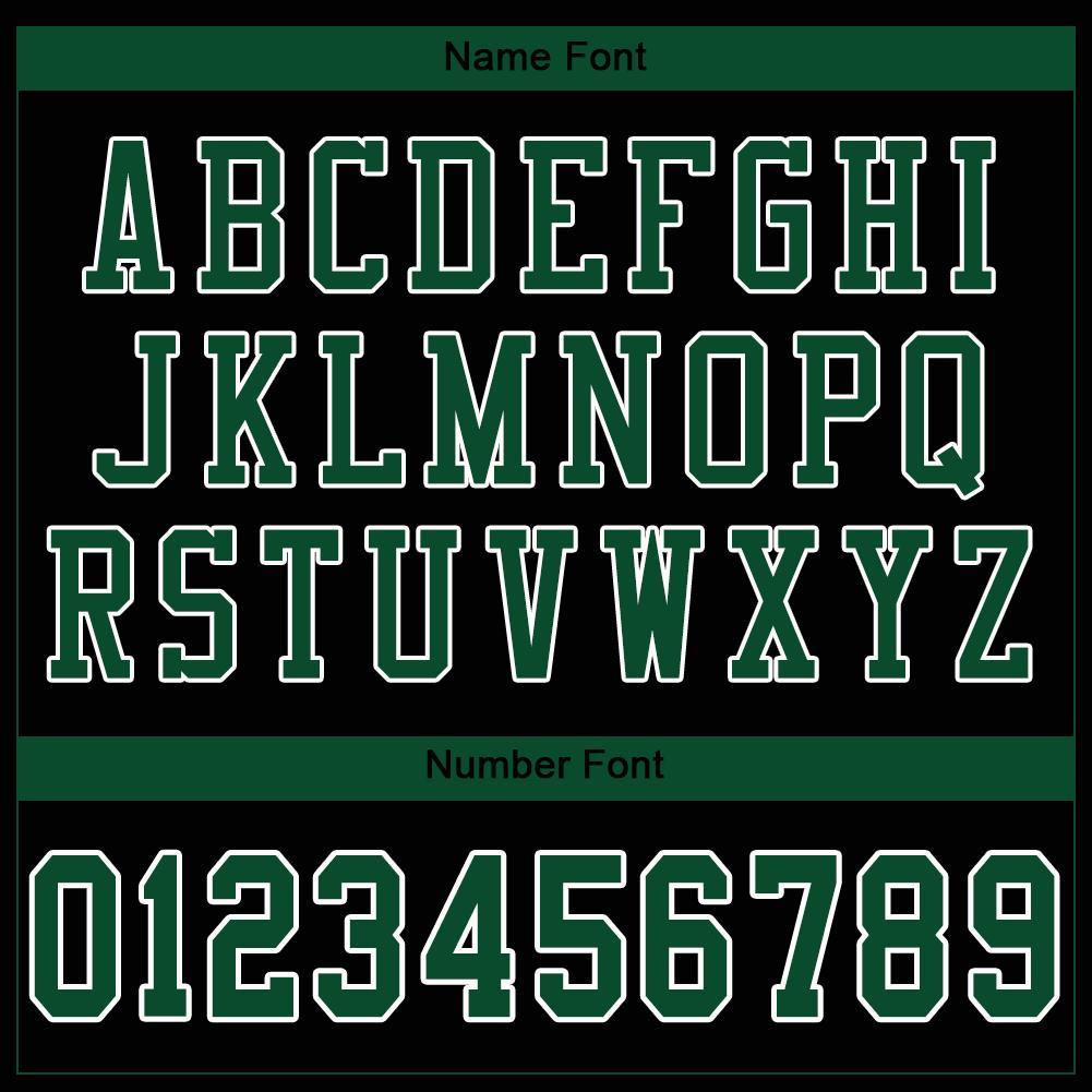 Custom Black Grass Green-White Mesh Authentic Football Jersey