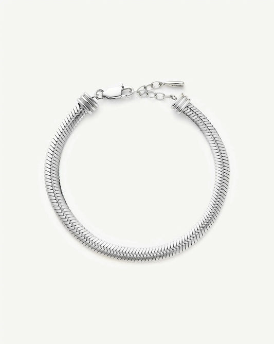 Classic Snake Chain Bracelet | Silver Plated