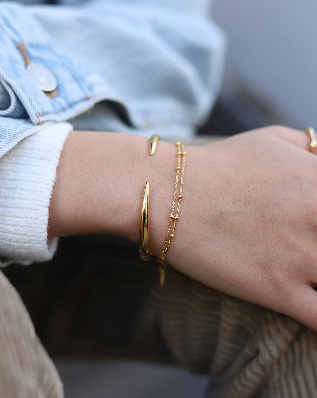 Claw Clove Cuff Bracelet | 18ct Gold Plated