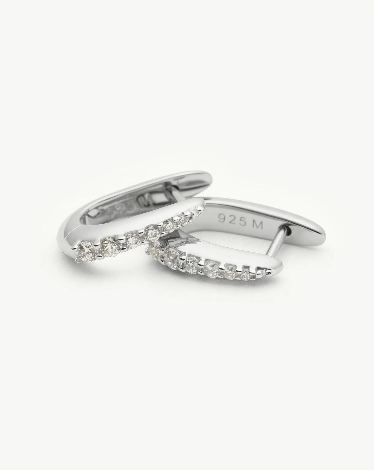 Claw Huggies | Sterling Silver/Pavé