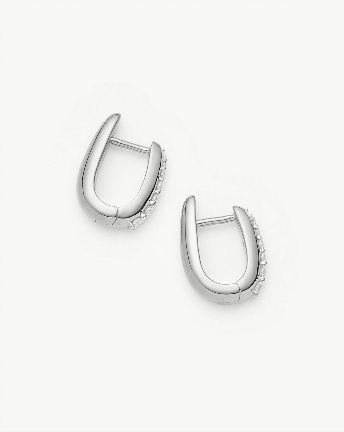 Claw Huggies | Sterling Silver/Pavé