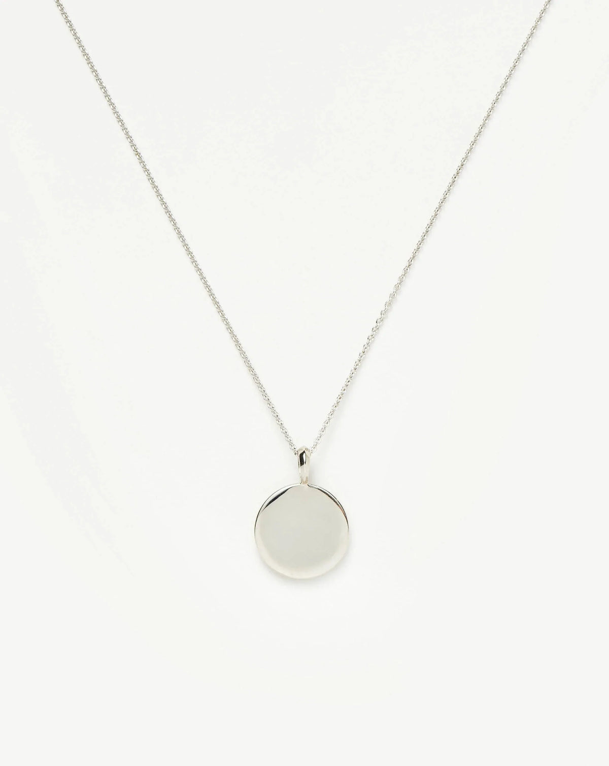 Engravable Round Necklace | Sterling Silver