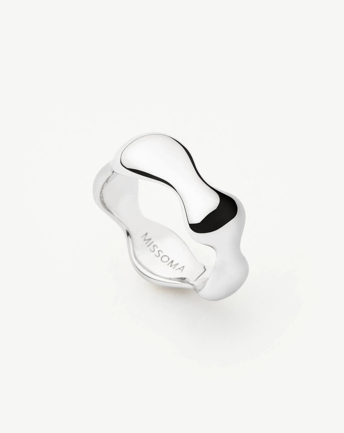 Eny Puffy Stacking Ring | Silver Plated