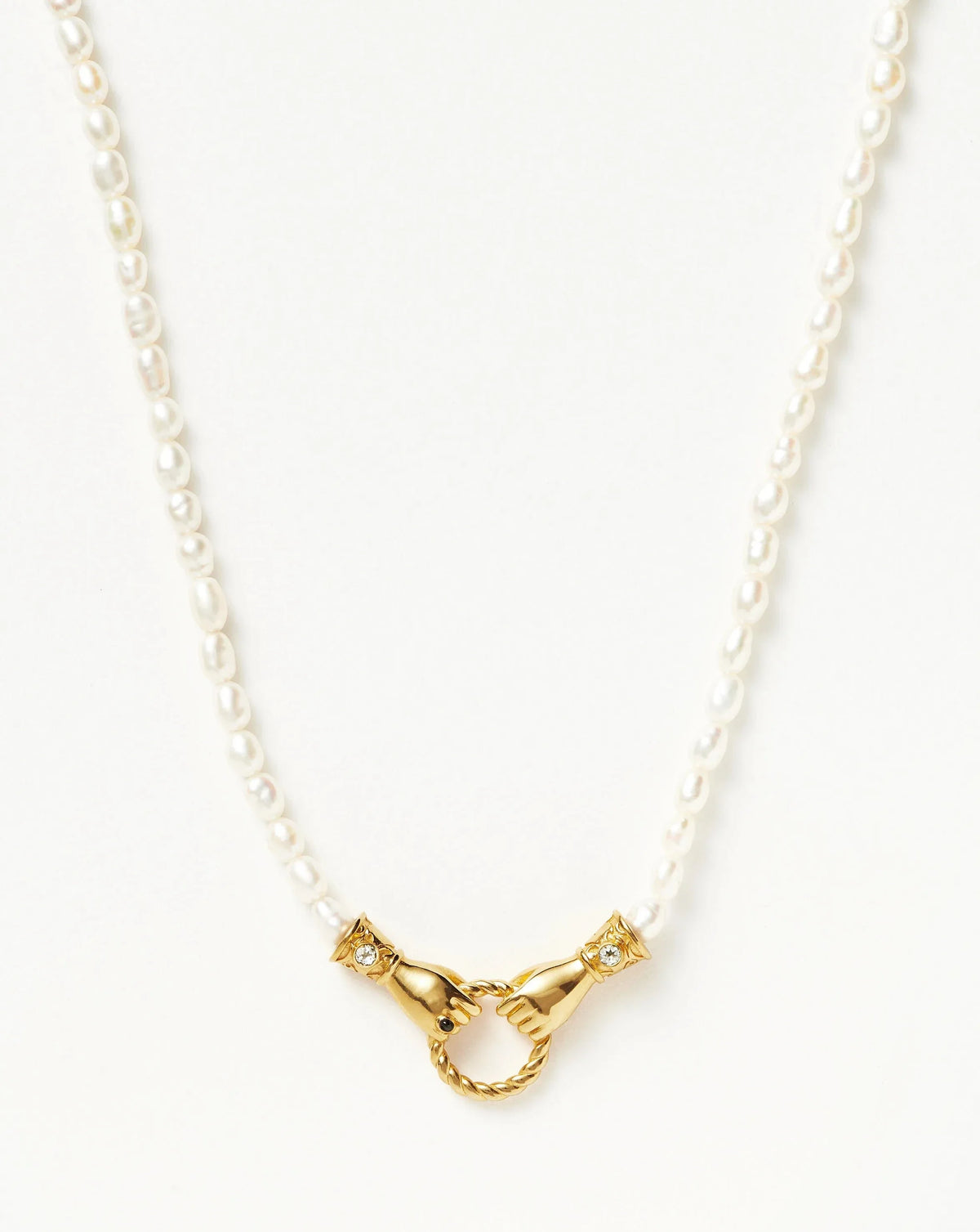 Harris Reed Medium In Good Hands Pearl Pendant Necklace