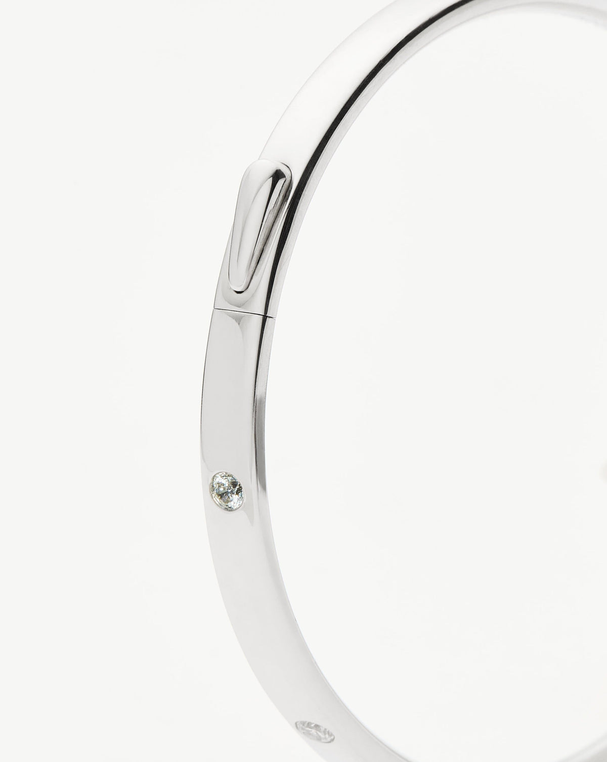 Interstellar Hinged Bangle | Sterling Silver/Cubic Zirconia