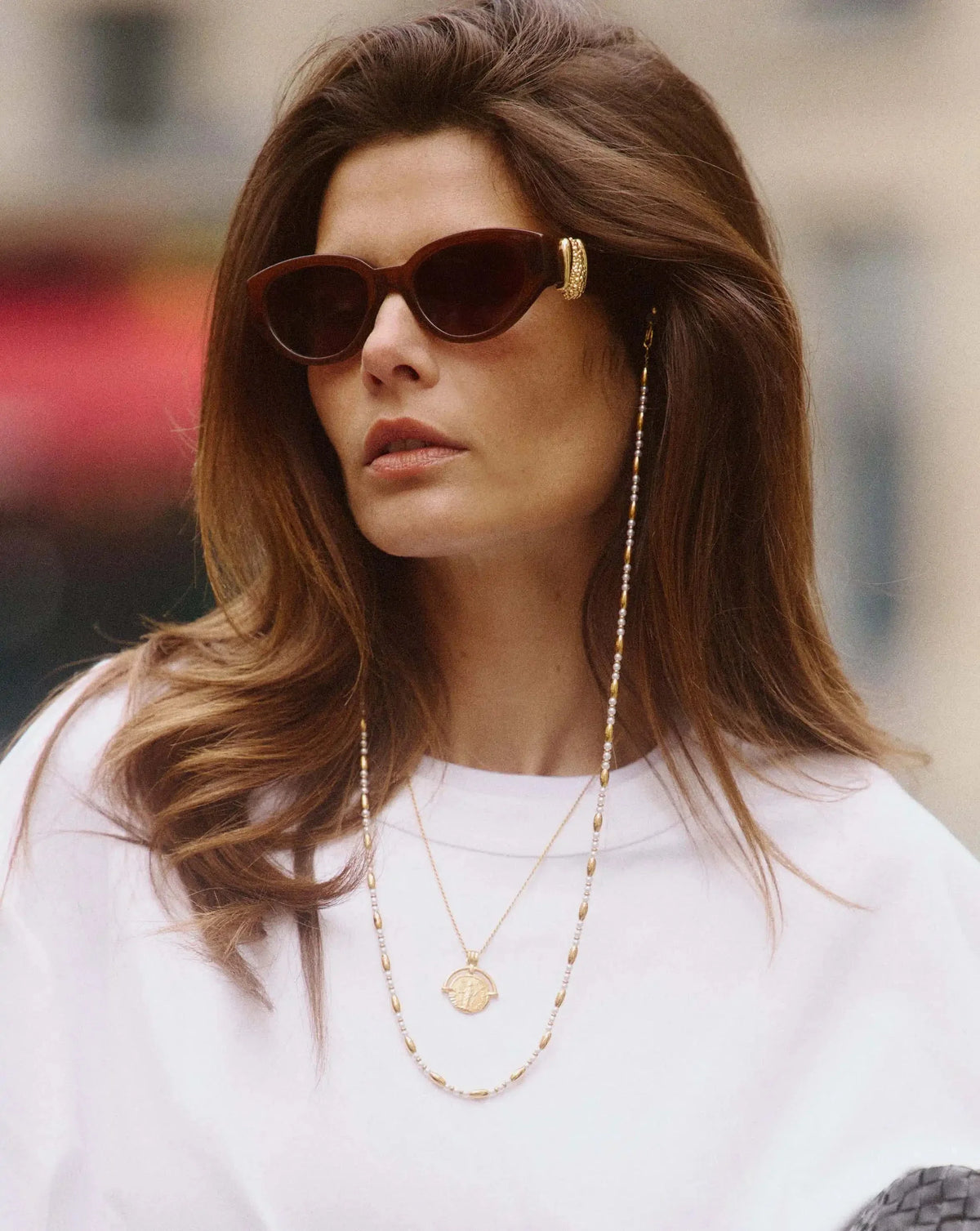 Jimmy Fairly Melissa Cat-Eye Sunglasses | Gold Plated/Brown