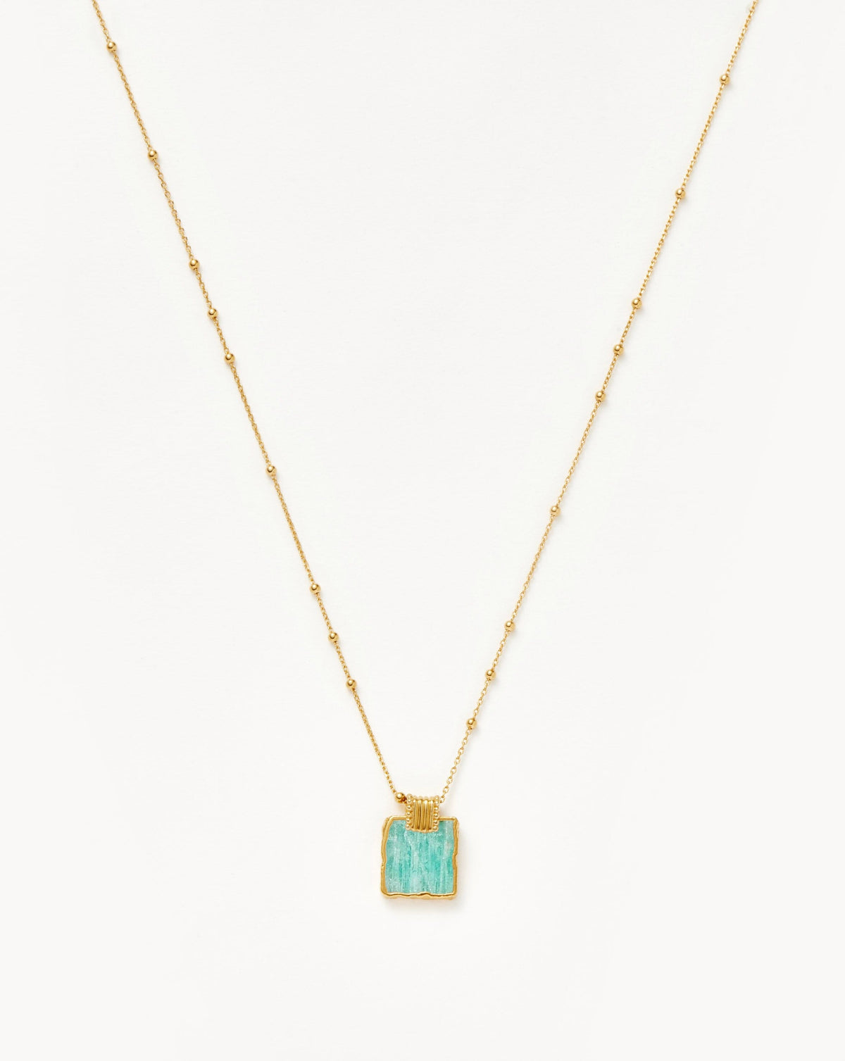 Lena Charm Necklace | 18ct Gold Plated/Amazonite