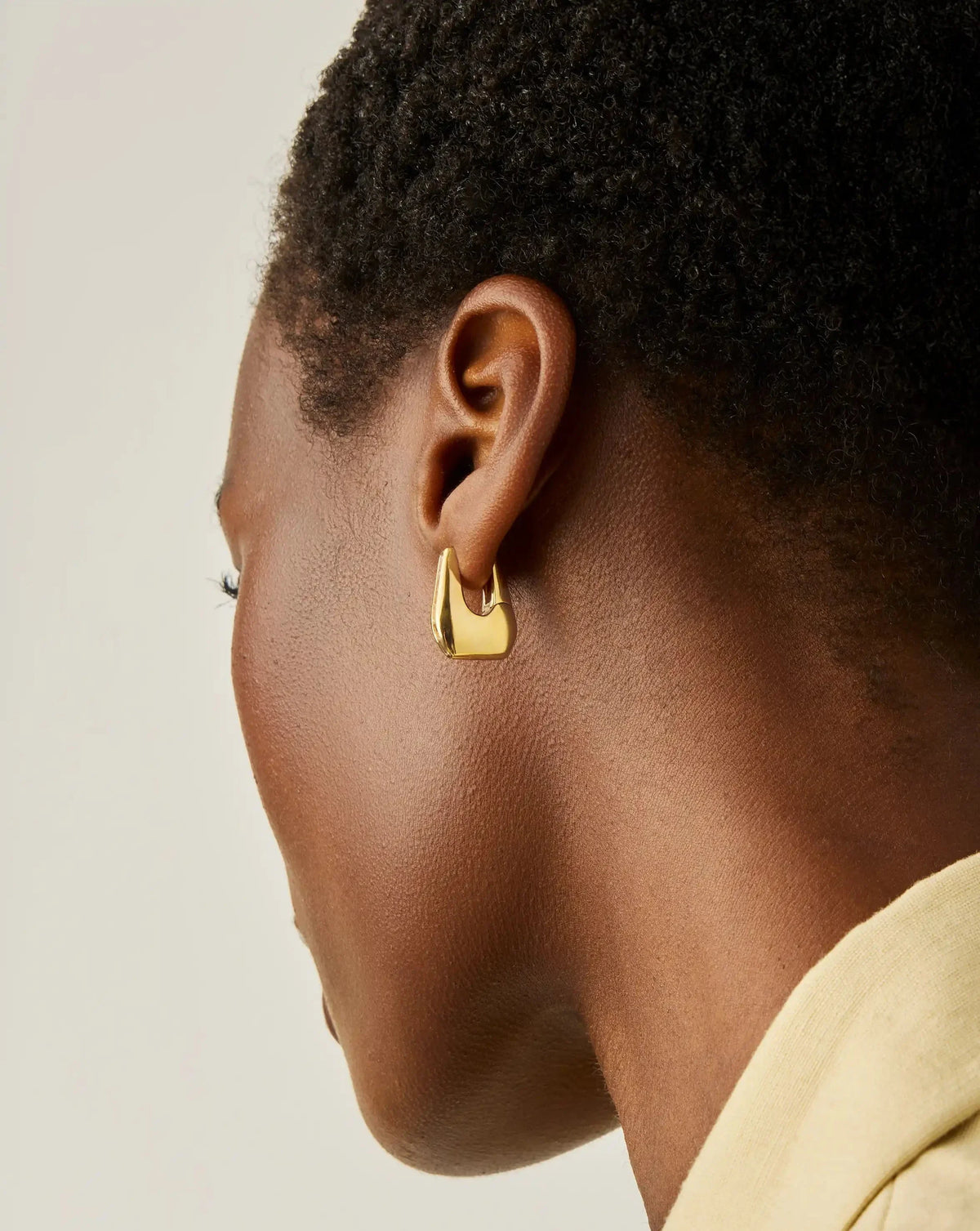 Lucy Williams Arco Pavé  Small Hoop Earrings | 18ct Gold Plated