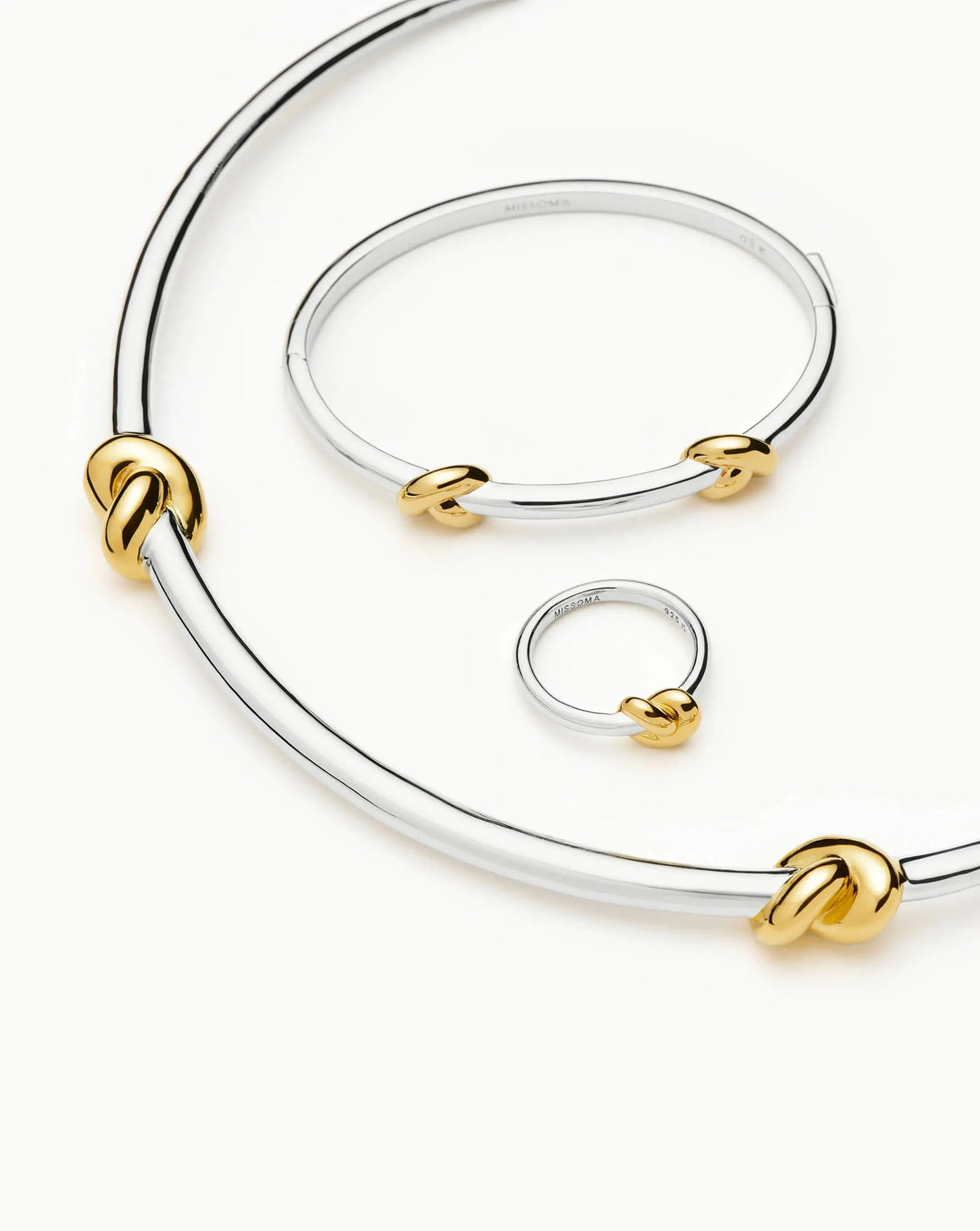 Lucy Williams Knot Torque Necklace | Mixed Metal