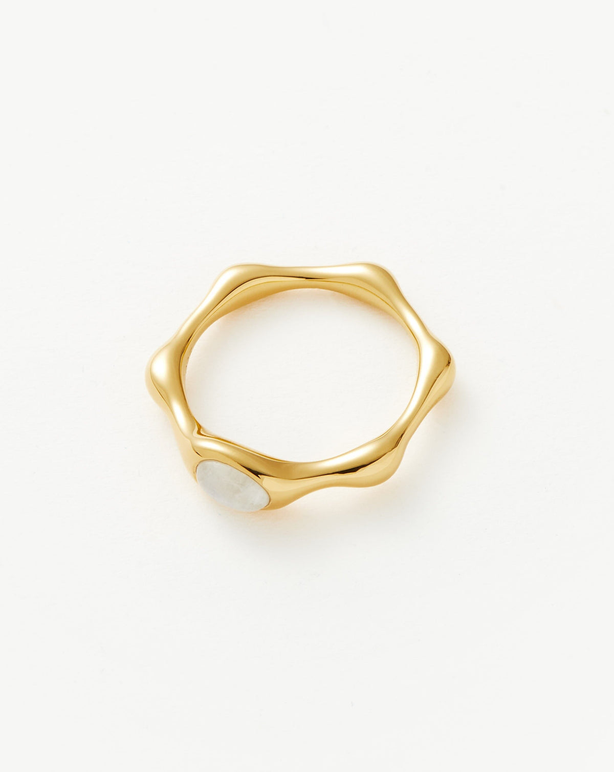 Magma Gemstone Stacking Ring | 18ct Recycled Gold Vermeil on Recycled Sterling Silver