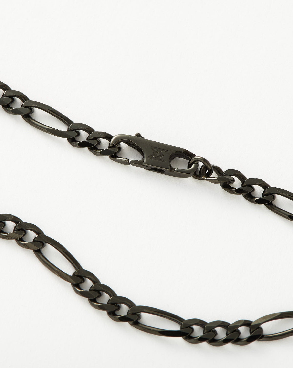 Mens Black Filia Chain Necklace | Sterling Silver