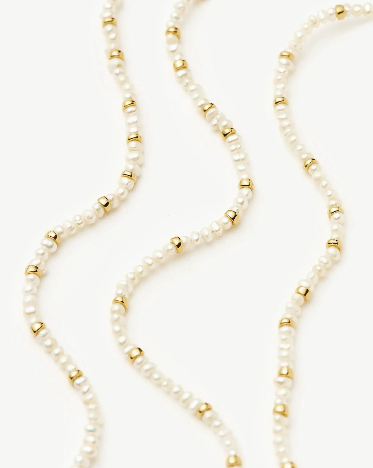 Micro Pearl Beaded Necklace | 18ct Gold Plated/Pearl