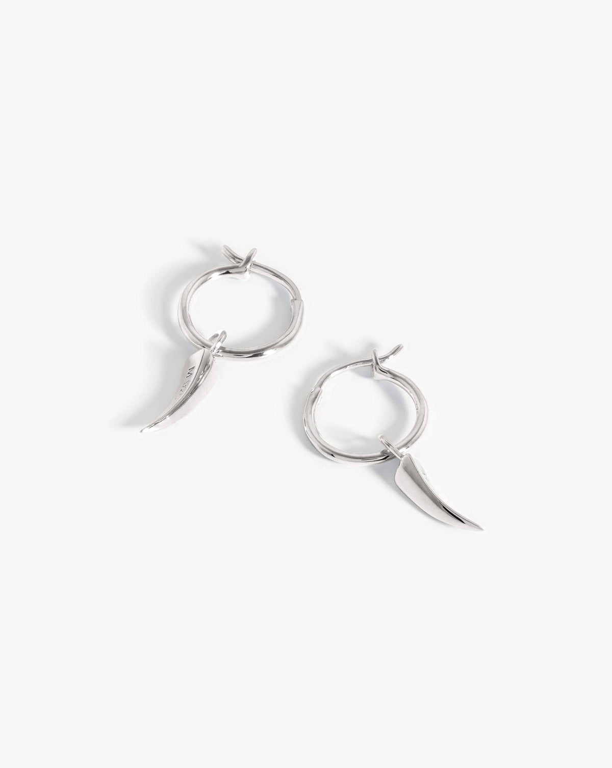 Mini Claw Charm Hoop Earrings