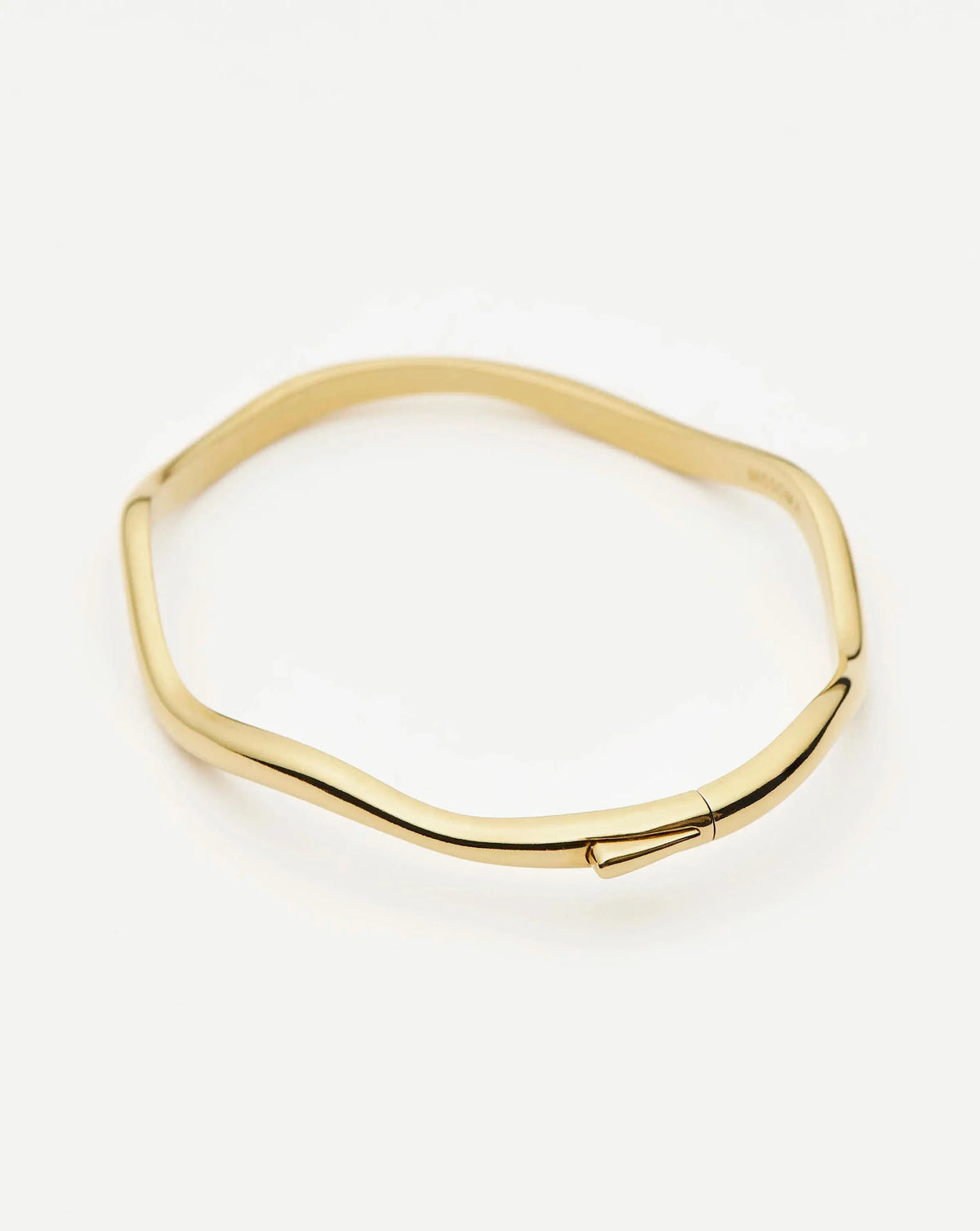 Molten Classic Hinged Bangle | 18ct Gold Plated