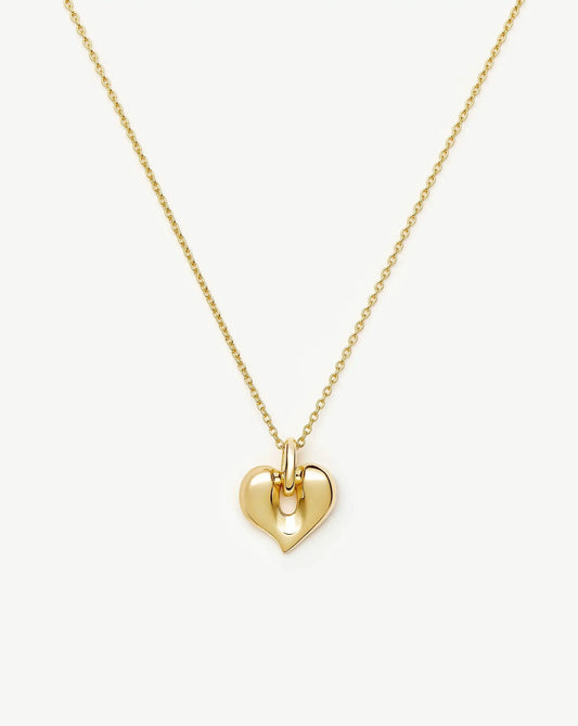 Molten Heart Pendant Necklace | 18ct Gold Plated