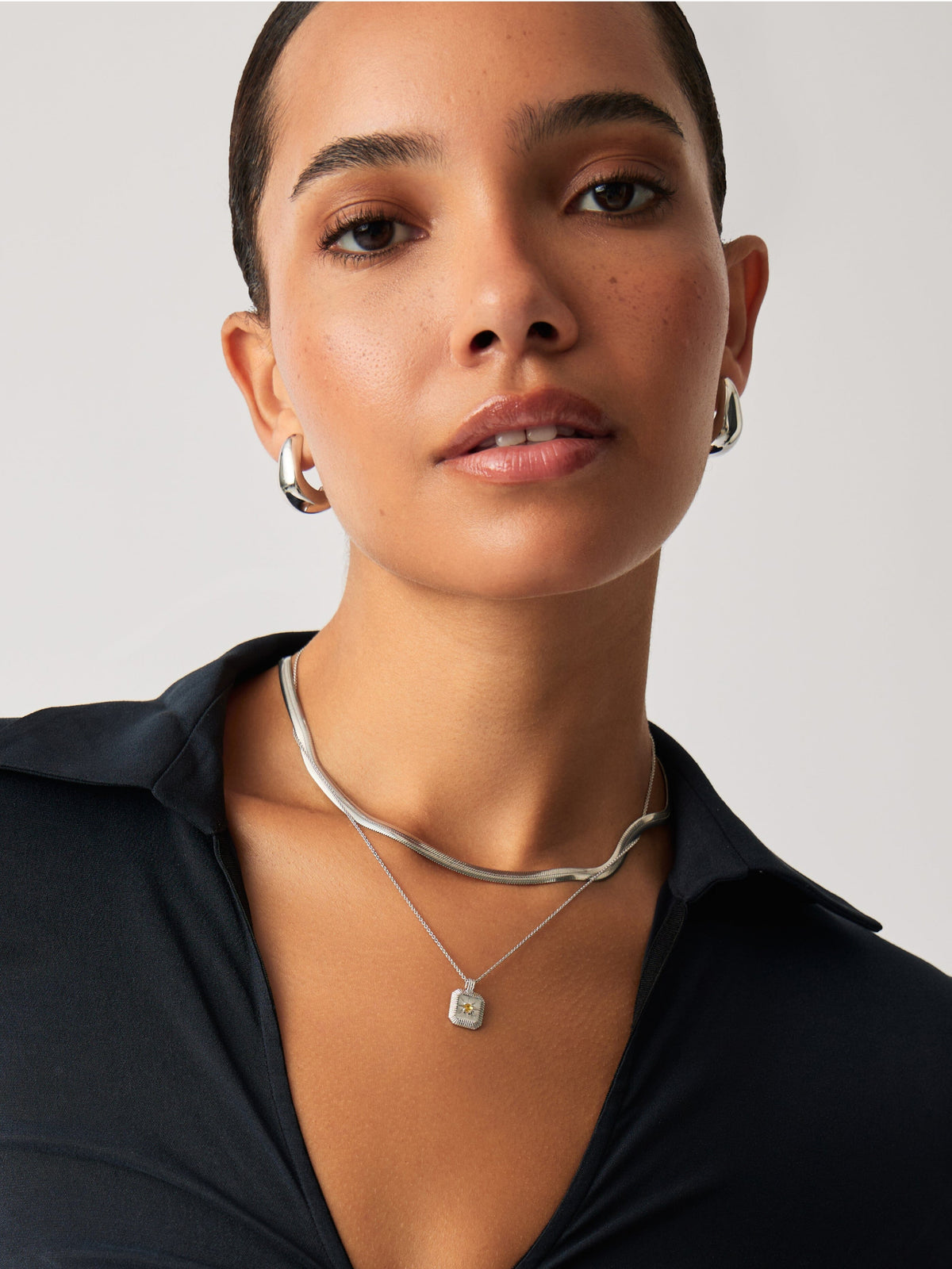 April Birthstone Pendant Necklace | Crystal/Sterling Silver